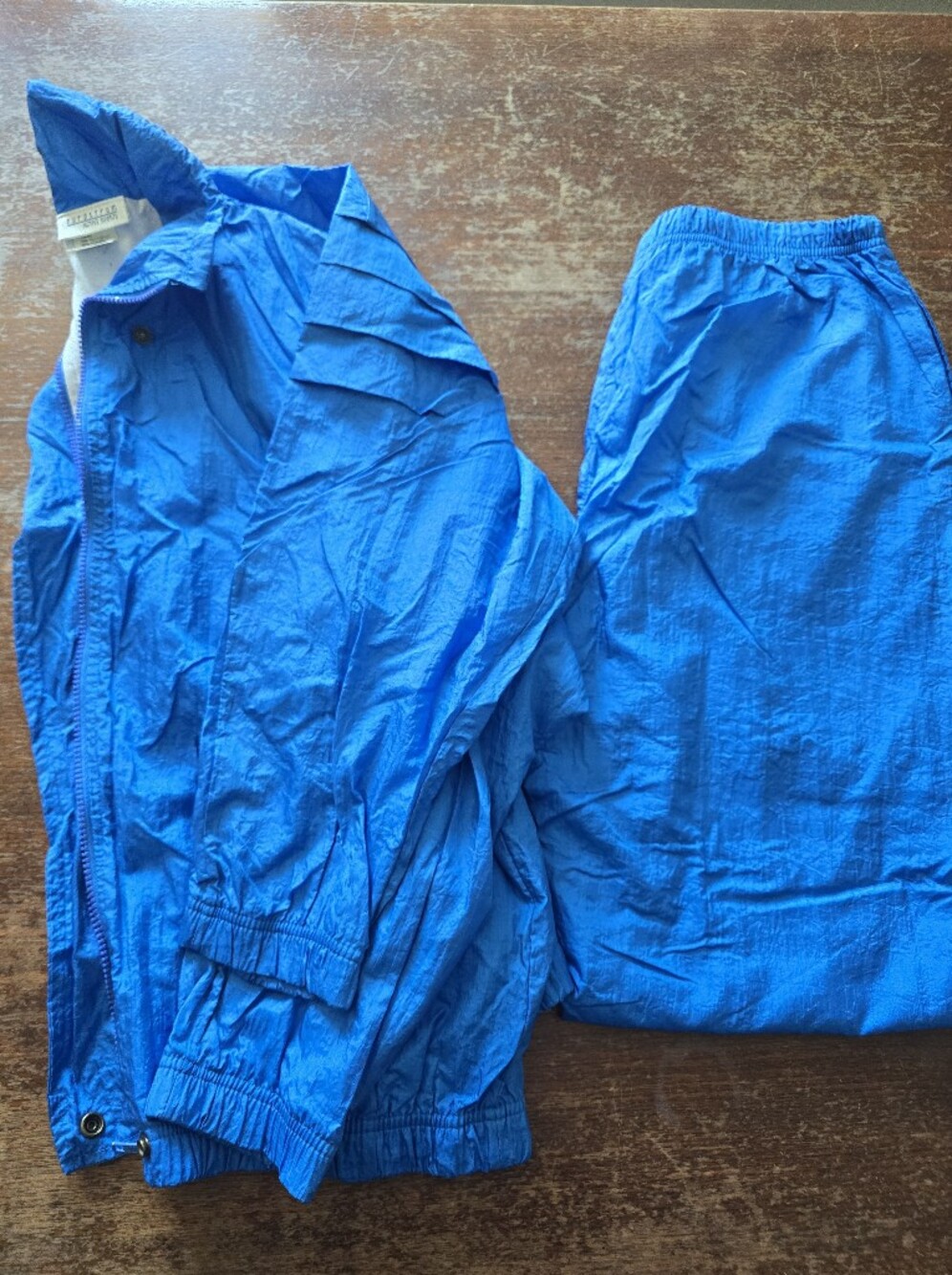 Blue Windbreaker Jacket & Pants Set